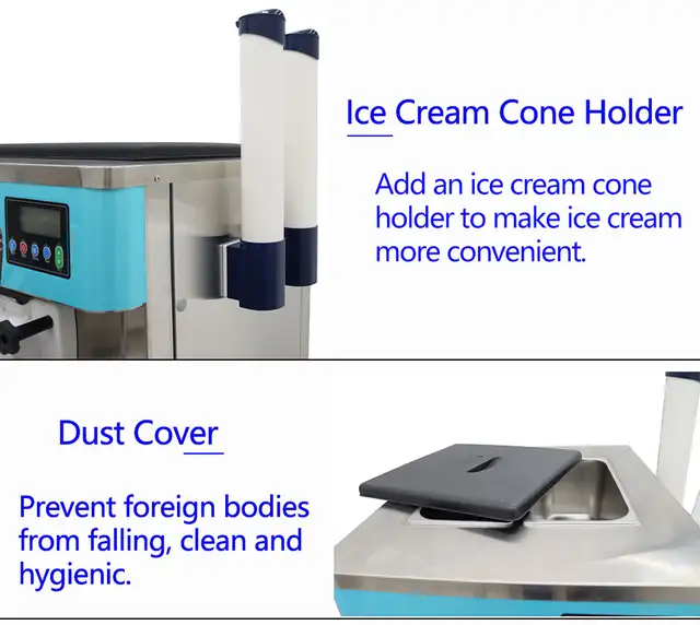 Promotion 110V Standing 3 Flavors Soft Ice Cream Machine 210051 - Photo 6