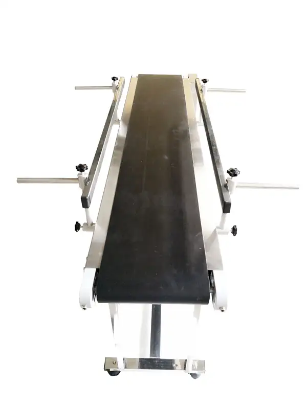 47.2x7.8"PVC Belt Conveyor 2 Guardrail Adjustable Speed 230013 - Photo 2