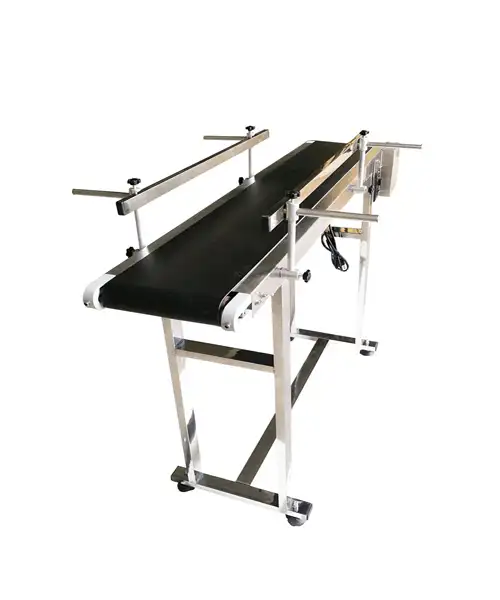 47.2x7.8"PVC Belt Conveyor 2 Guardrail Adjustable Speed 230013 - Photo 6