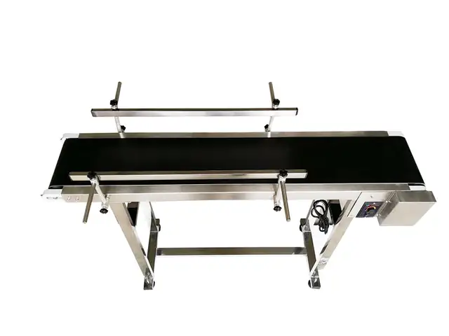 47.2x7.8"PVC Belt Conveyor 2 Guardrail Adjustable Speed 230013 - Photo 7