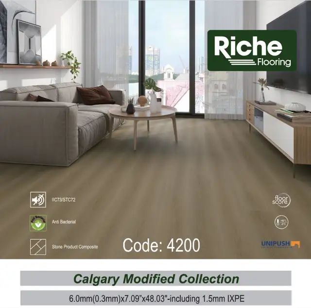 Sale $1.64/sqft Riche 6mm Vinyl Plank Flooring - Photo 3