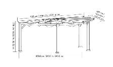 10’ x 20’ curved pergola with adjustable awning - Photo 3