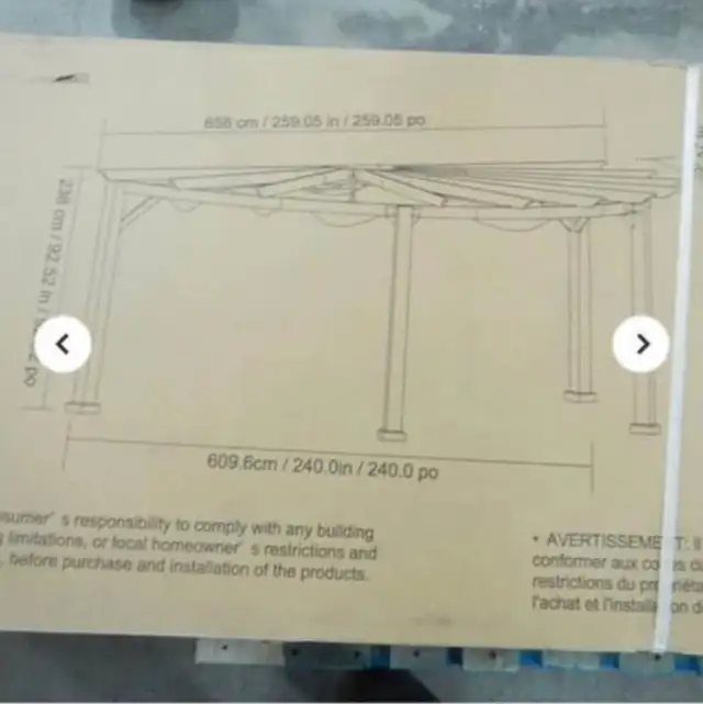 10’ x 20’ curved pergola with adjustable awning - Photo 4