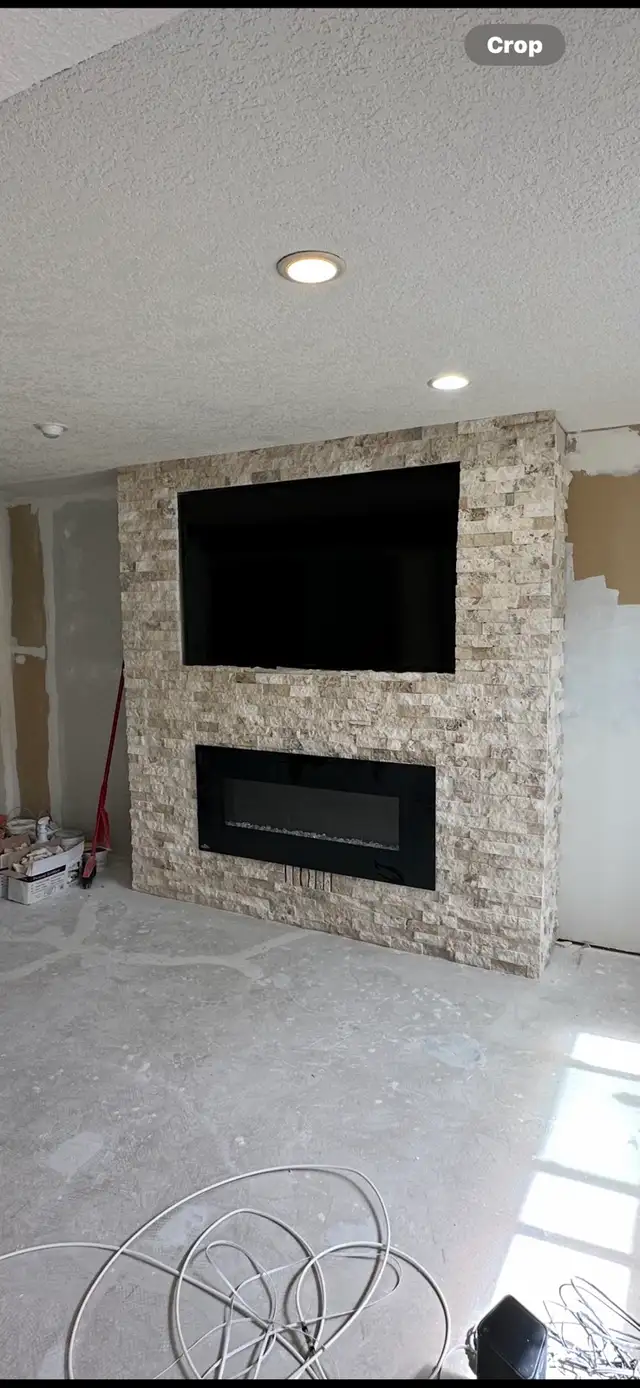 stone fireplace accent wall - Photo 4