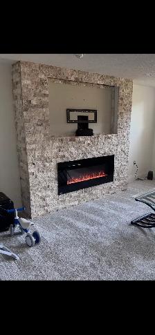 stone fireplace accent wall - Photo 5