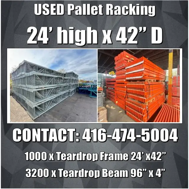 24 ft tall USED Warehouse Racking Systems Pallet Storage Rack