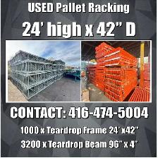 24 ft tall USED Warehouse Racking Systems Pallet Storage Rack