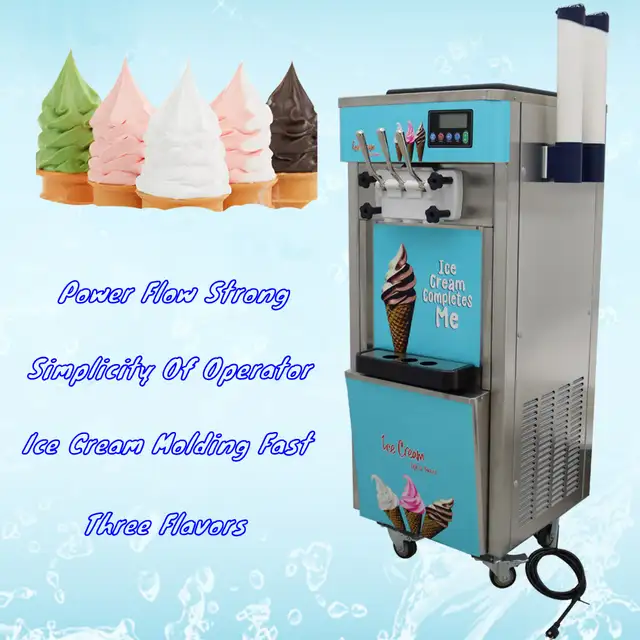 110V Standing 3 Flavors Soft Ice Cream 210051 - Photo 5