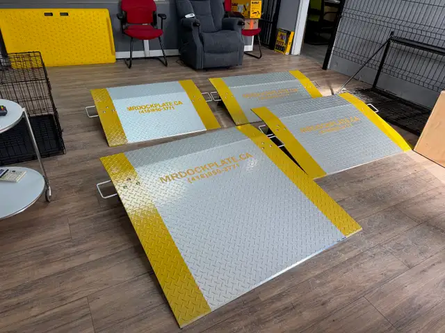 dockplate, dockboards, loading ramps, steel, aluminum, 1 yr warr