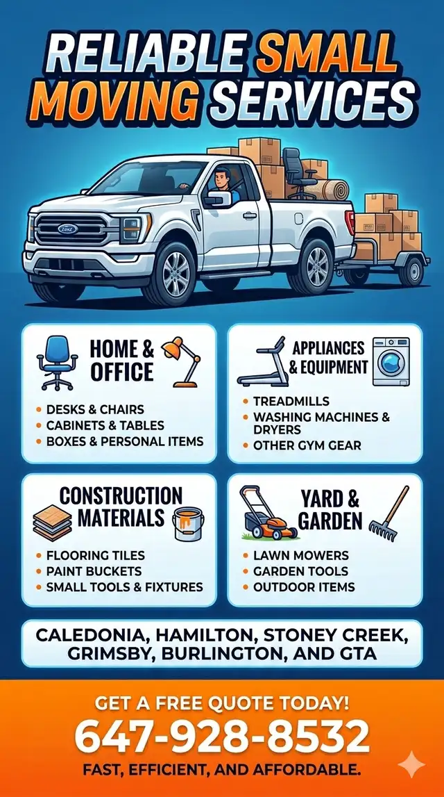 Small Movings, Deliveries and Rides