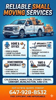 Small Movings, Deliveries and Rides