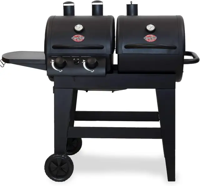 CHAR-GRILLER DUAL FUEL PRO: GAS & CHARCOAL BBQ SMOKER COMBO