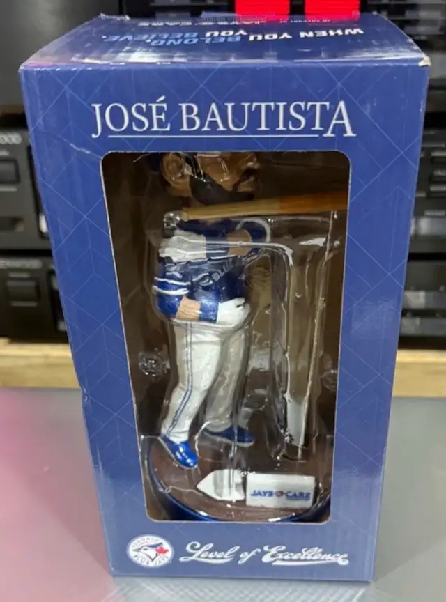 TORONTO BLUE JAYS JOSE’ BAUTISTA BAT FLIP BOBBLE HEAD.