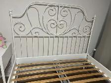 Ikea White Metal Queen Bed