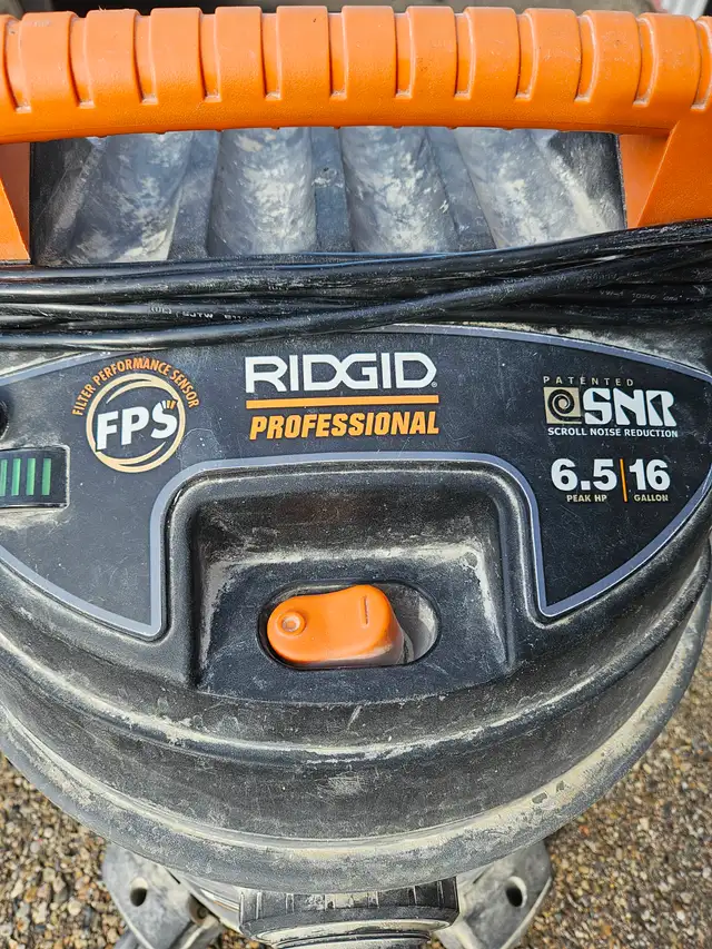 Rigid Shop Vac, 16 gallon, 6.5 hp, $ 80