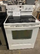 Cuisinière blanche vitrocéramique convection Maytag