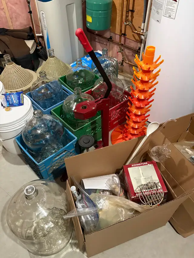 Wine making Equipment we need a home!