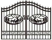 20FT Ornamental Drive Gate w/ Deer Art - Photo 4