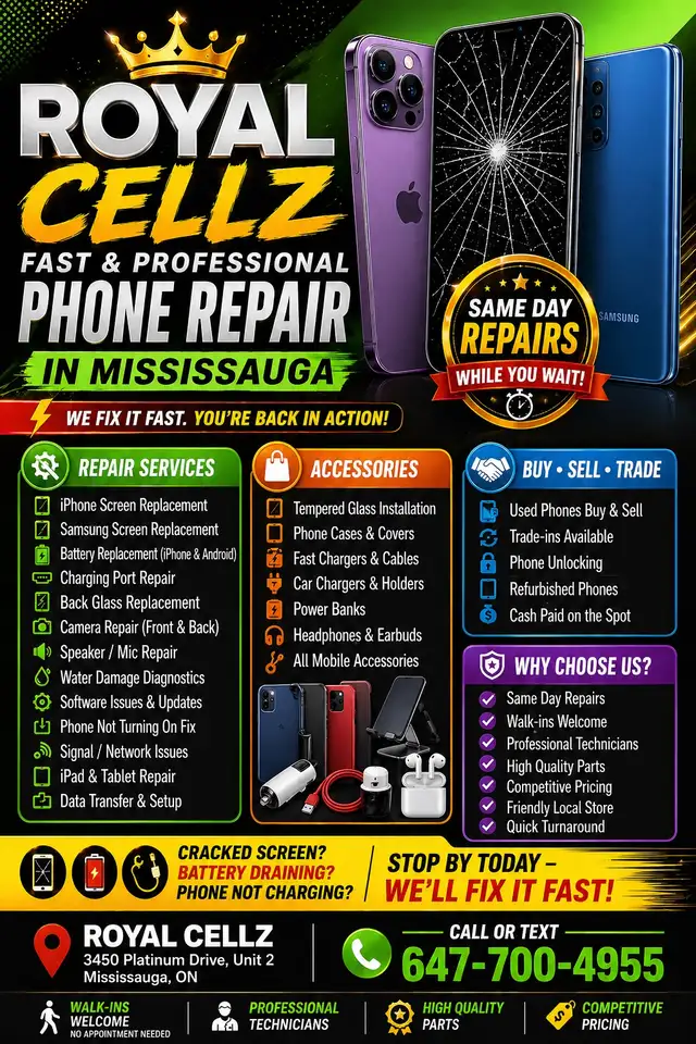 BACK GLASS IPHONE & SAMSUNG ON THE SPOT FAST FIX