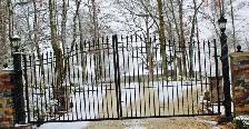 20FT Decorative Iron Gate w/ Arrow Art