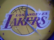 NBA LOS ANGELES LAKERS QUARTZ WALL CLOCK- USED- $20 - Photo 2
