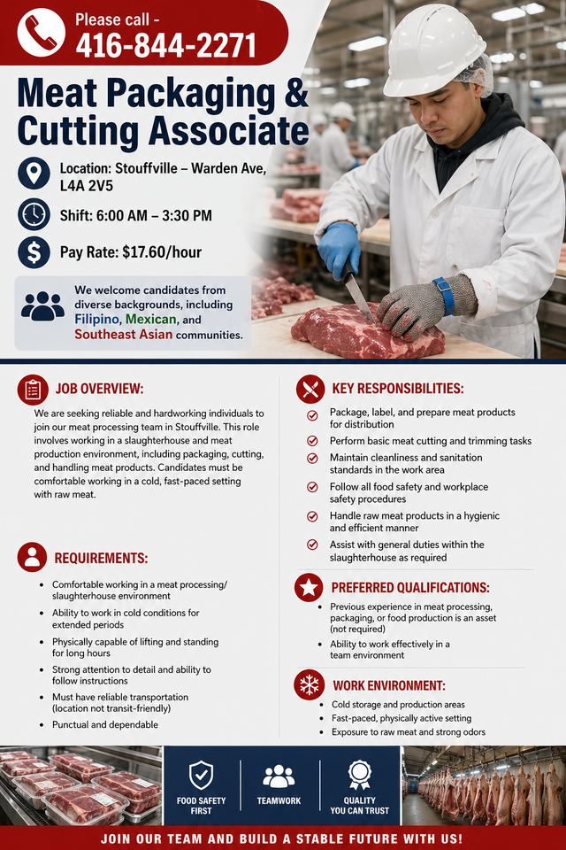 Meat Packaging & Cutting Associate