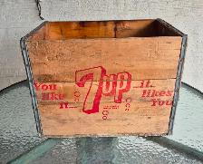 Antique 7-Up Wooden Crate