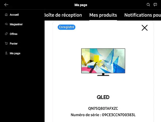 Télévision Samsung QLED 75 pouces