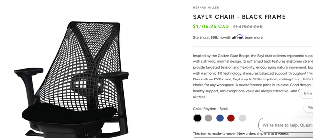 Herman Miller Sayl Chair! - Photo 2