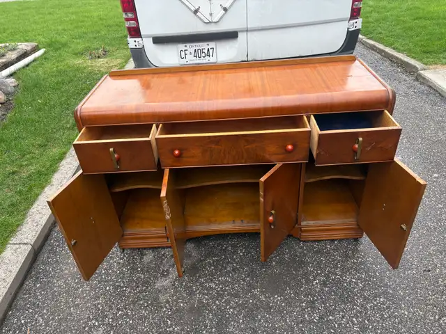Free delivery antique Vintage Wooden Sideboard - Photo 3