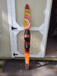 Vintage Funnel Tunnel western wood waterskie 64 long