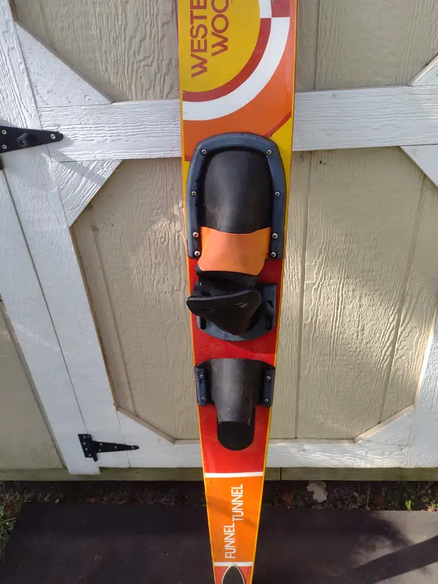 Vintage Funnel Tunnel western wood waterskie 64 long - Photo 4