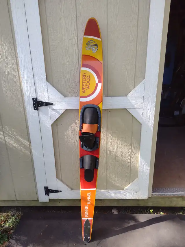 Vintage Funnel Tunnel western wood waterskie 64 long - Photo 6