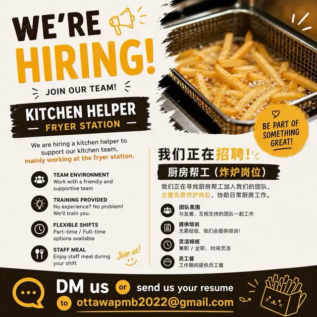 Hiring Kitchen Helper