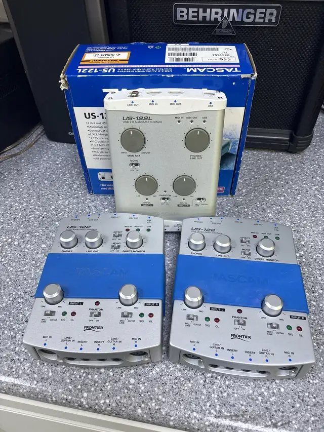 Tascam US-122 USB 2 Channel Audio Interfaces