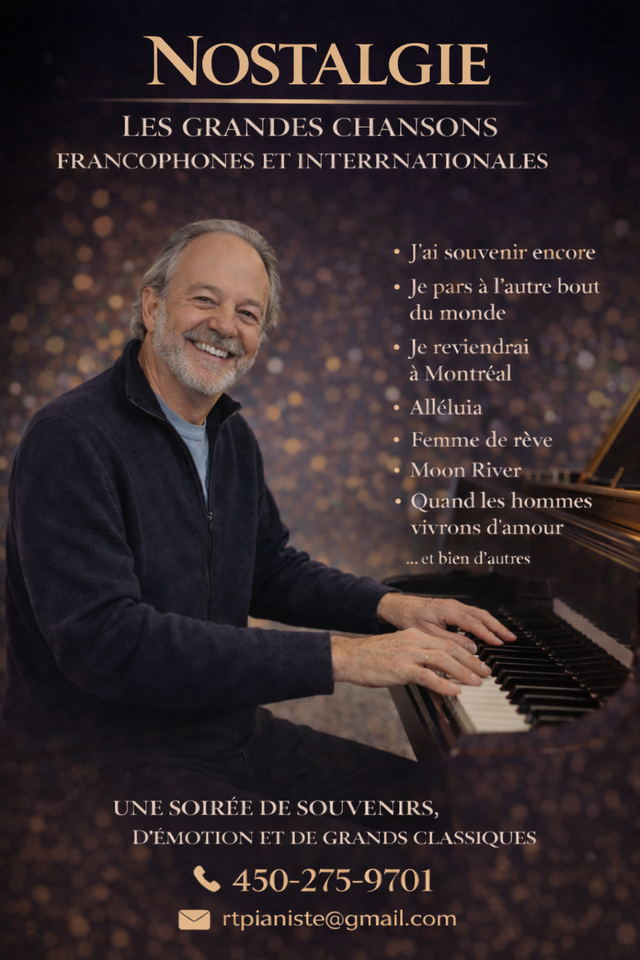 PIANISTE, MONTRÉAL, RIVE-NORD ET LAURENTIDES - Photo 2