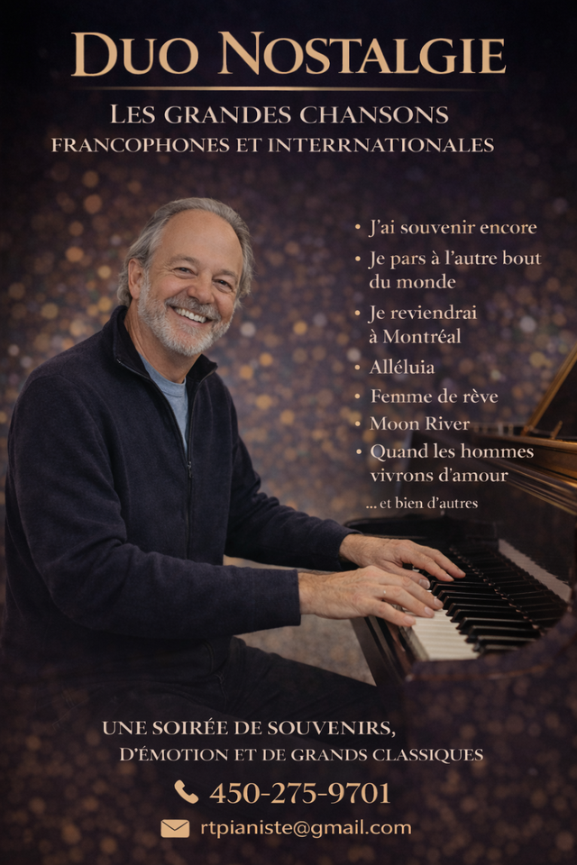 PIANISTE MONTRÉL, RIVE NORD ET LAURENTIDES - Photo 2