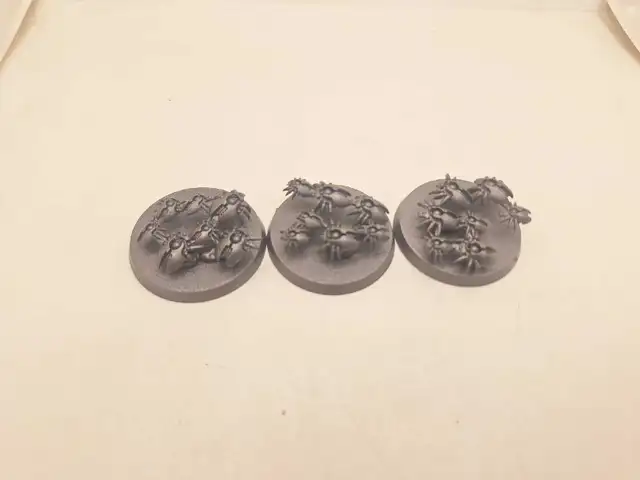 Warhammer 40k Necron 3 primed Gray scarab swarms