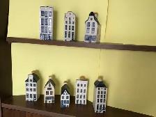 Décoration intérieure 8 maisons en Céramique bleues