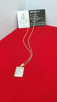 14k yellow gold chain & pendant # 388_14 - Photo 4