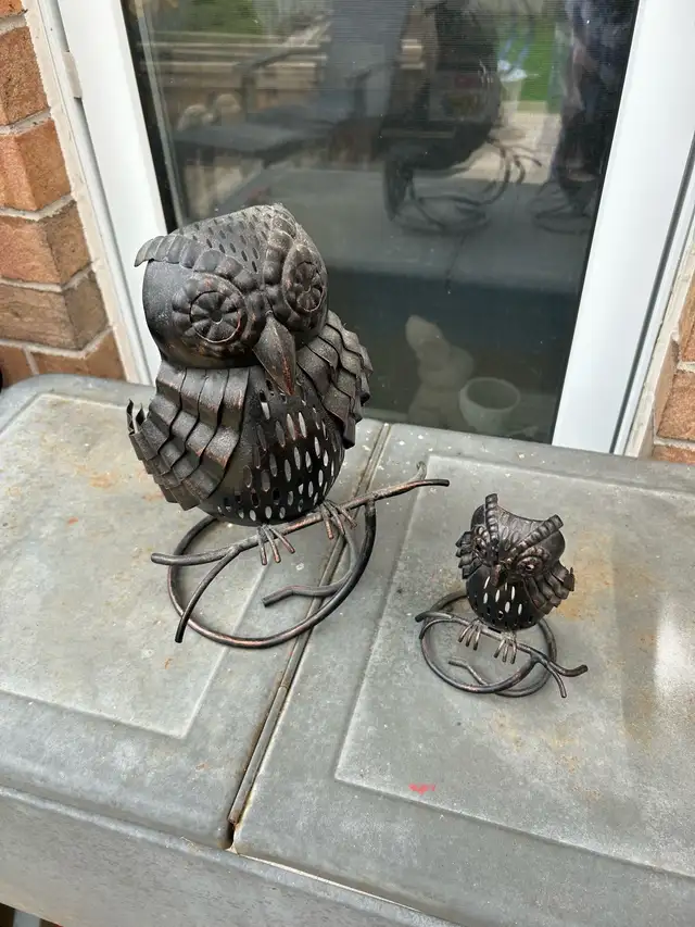 2 Partylite Owl candle holders