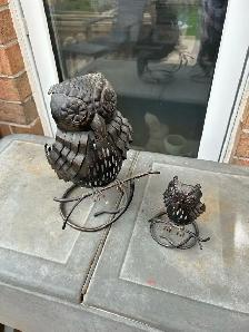 2 Partylite Owl candle holders