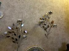 2 Silver Partylite Candle Wall Sconces