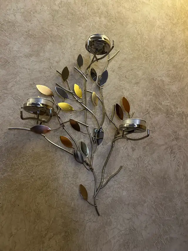 2 Silver Partylite Candle Wall Sconces - Photo 2