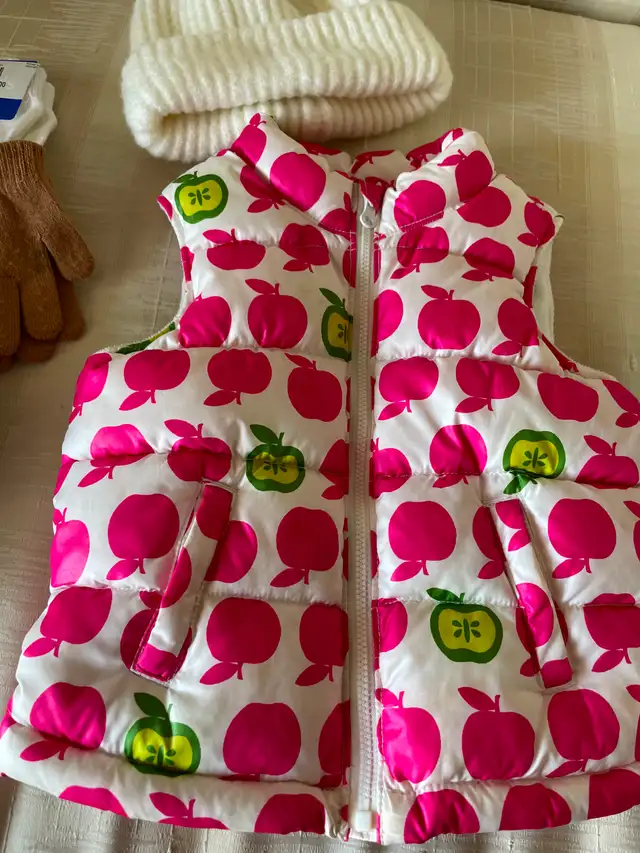 Lovely Girls’ winter  gloves, hat, and cute puffer vest - Photo 5