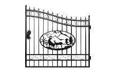 16FT Ornamental Iron Gate w/ Deer - Photo 7