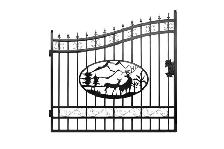16FT Ornamental Iron Gate w/ Deer - Photo 8