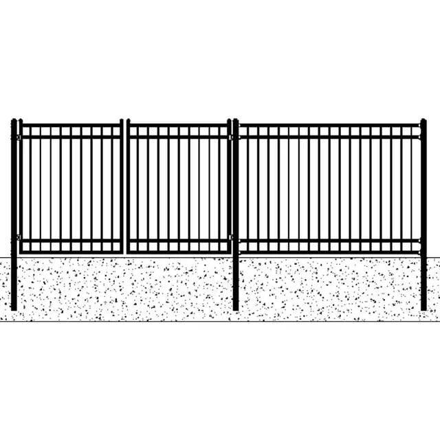 Industrial 148ft Fence Set 20 Panels 2 Gates - Photo 3