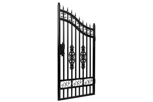 20FT Ornamental Iron Gate w/ Flower - Photo 3