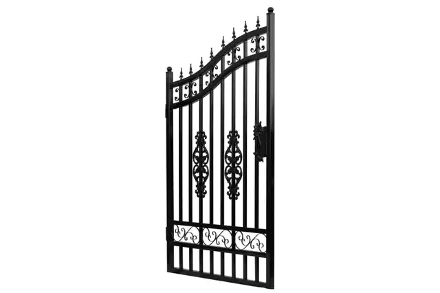 20FT Ornamental Iron Gate w/ Flower - Photo 4